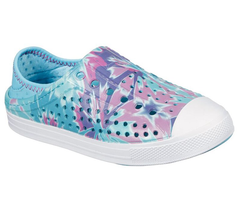 Skechers Cali Gear: Guzman Steps - Color Hype - Girls Casual Shoes Turquoise/Multicolor [AU-RQ1746]